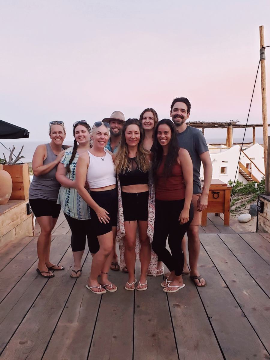 A group together at a retreat in Mexico